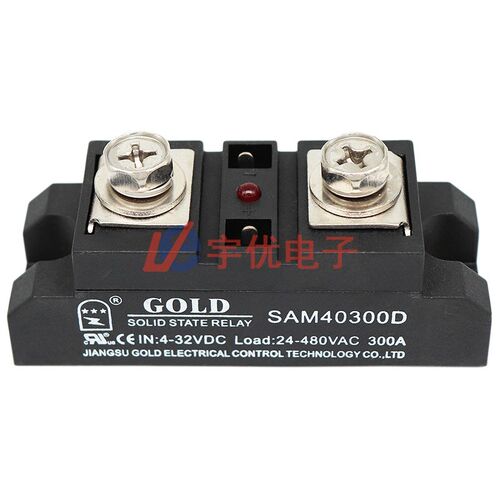 SAM40300D固特GOLD固态继电器 300A 直流控交流480VAC 原装现货