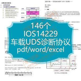 IOS14229车载UDS诊断协议车辆故障标准CAN新能源汽车ISO14229总线