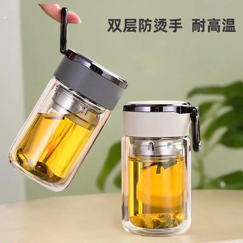 超迷你双层玻璃小水杯办公室男女小巧便携口袋杯子防摔隔热耐高温