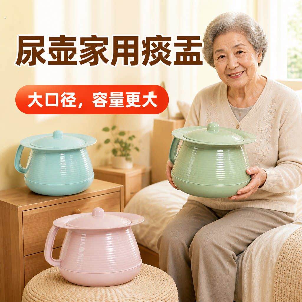 尿壶尿桶老年人男士痰盂家用夜壶卧室带盖子防臭尿壶男女起夜神器
