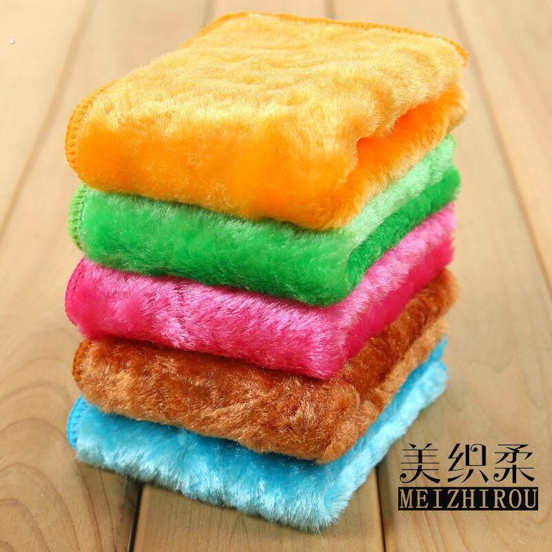 洗碗布不沾油神奇抹布厨房专用洗碗巾木纤维吸水不掉毛百洁布去污