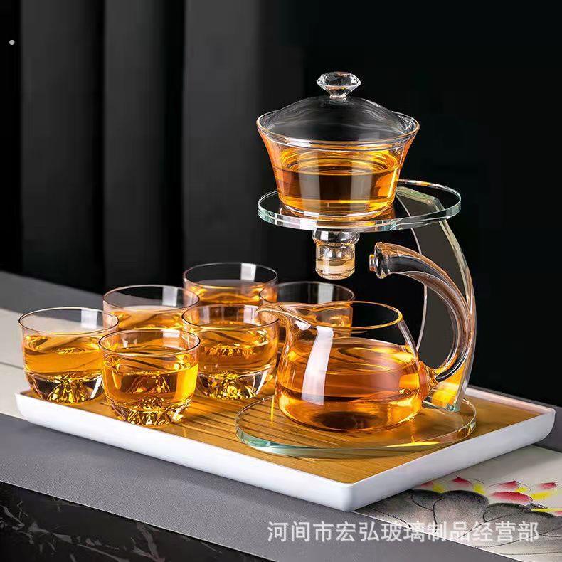高档功夫茶具礼盒套装办公泡茶神器磁吸全自动泡茶玻璃冲茶器茶壶