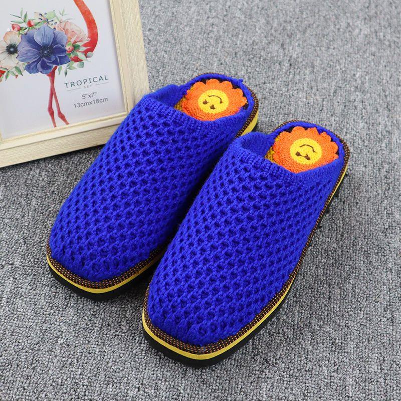 纯手工居家情侣拖鞋防滑耐磨男女款毛线拖鞋编织成品婚嫁春秋季拖