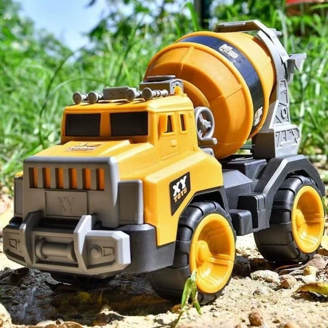 儿童超大号挖掘机惯性搅拌车工程车玩具男孩吊车沙滩挖土机汽车