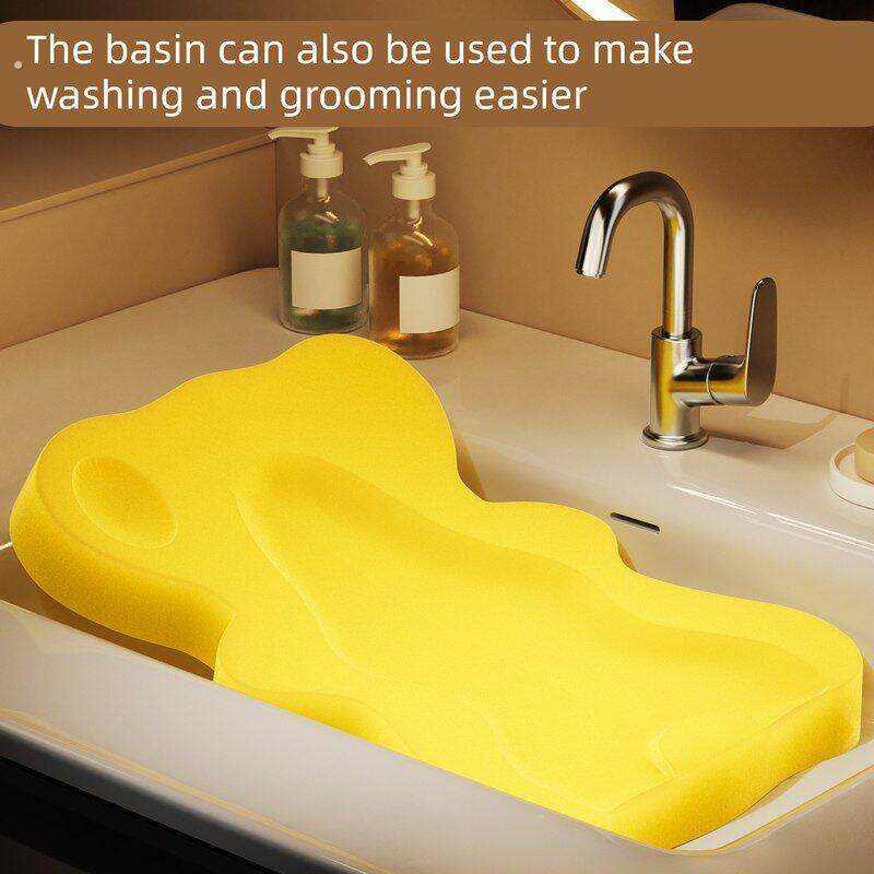 洗澡躺托婴儿海绵垫新生儿浴架澡盆网兜浴垫座椅通用宝宝洗澡神器