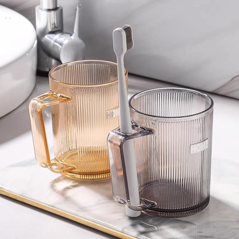 漱口杯牙杯洗漱杯家用刷牙杯透明轻奢牙缸情侣杯子简约牙刷杯