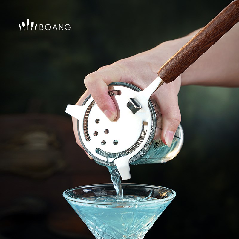 热销不锈钢调酒手打柠檬茶工具捣碎冰锤水果压汁T棒滤冰器酒勺子