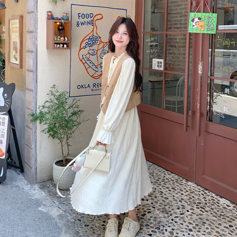 【现货】马甲连衣裙两件套118-P155-K218,女装连衣裙,2C031