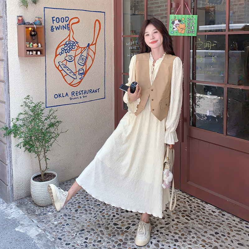 【现货】马甲连衣裙两件套118-P155-K218,女装连衣裙,2C031