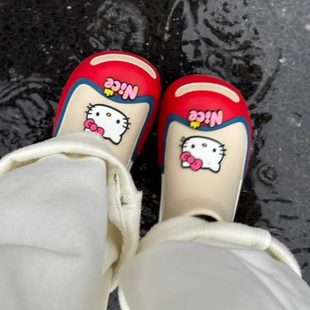 胶鞋 厚底 可爱Kitty猫学生百搭防水耐磨雨鞋 雨靴春夏防滑外穿时尚