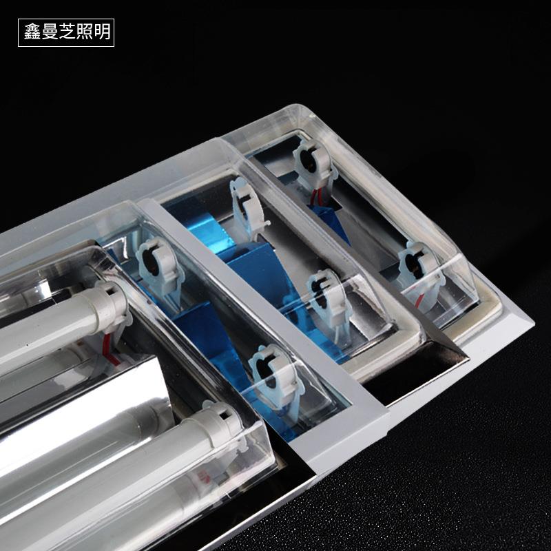 LED三防净化灯 T8工程防尘不锈钢直边斜边支架洁净灯