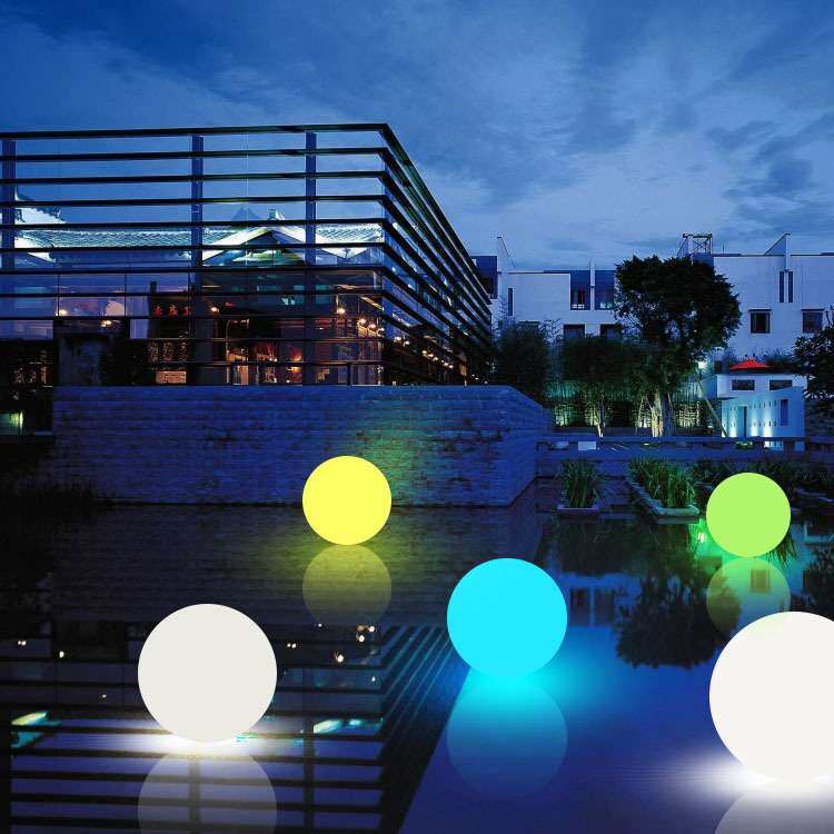 德国发光圆球灯七彩创意球形灯沙滩景观户外活动氛围装饰草坪球灯