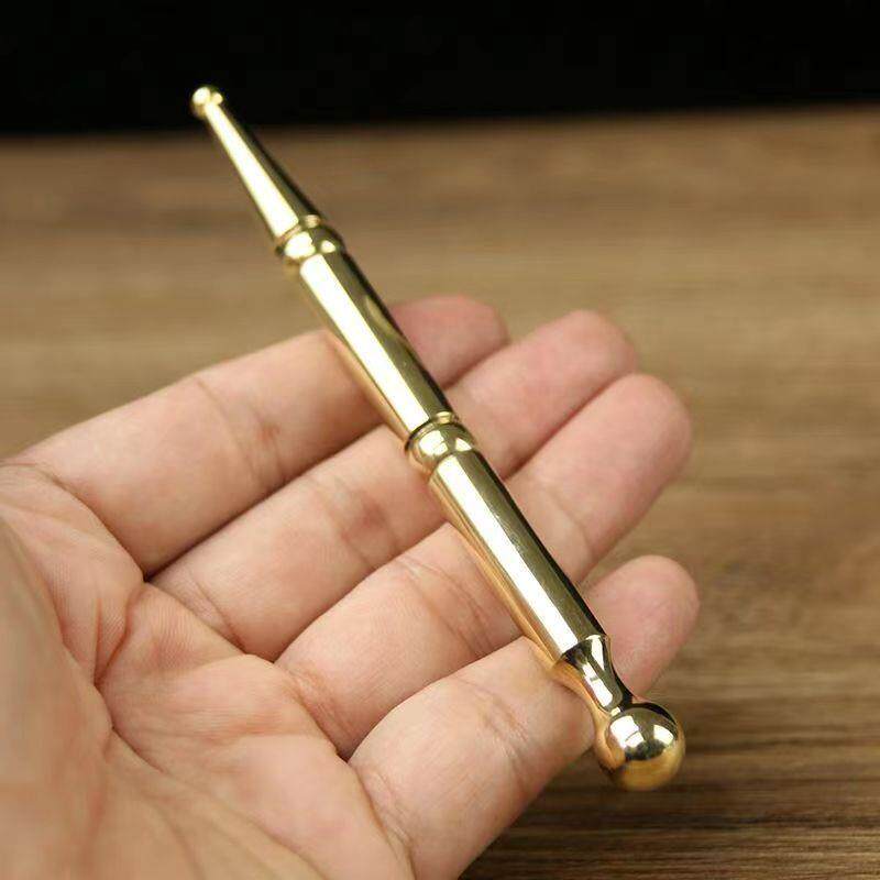 黄铜点穴笔面部脸部眼部刮痧点穴棒疏通筋络按摩家用美容院拨筋棒