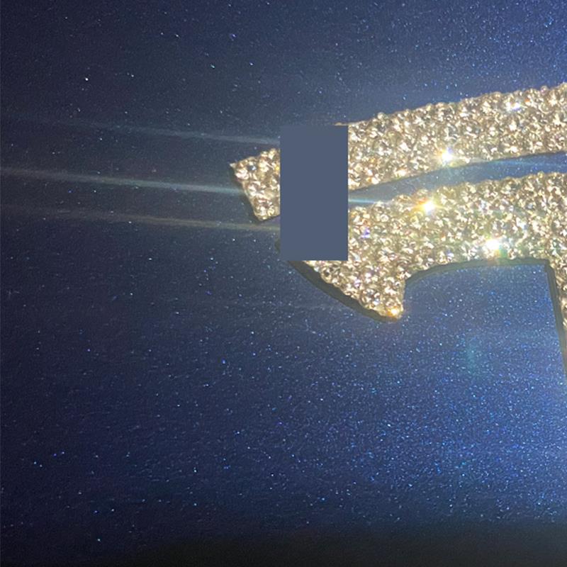 适用于modelYmodel3车标钻石贴modelx车标贴水钻models装饰镶钻贴