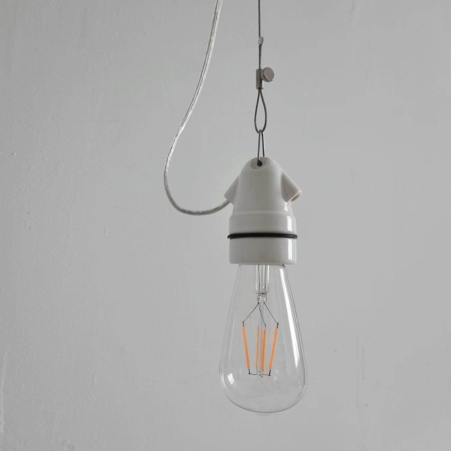 新光纪 白耳吊灯 日式复古陶瓷钢丝怀旧吊灯 工业风咖啡馆吧台,家装灯饰光源,餐厅吊灯,淘宝优惠券,粉丝福利购,淘宝优惠卷