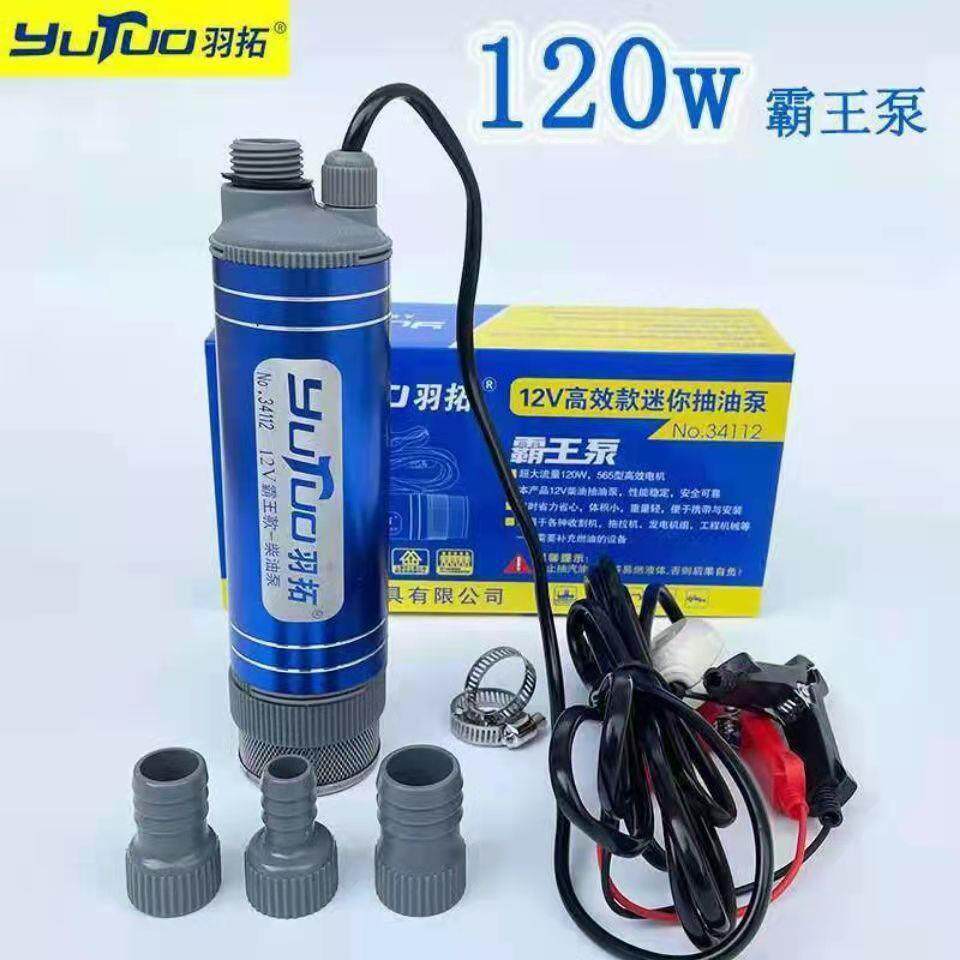 羽拓抽油泵霸王款120w大功率迷你12v24v抽柴油泵小型油抽子抽水泵