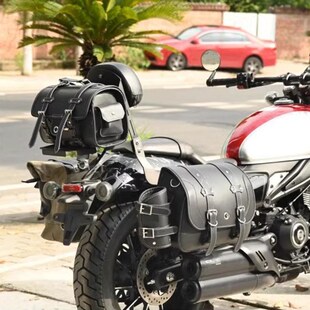 春风450CLC复古皮边包帆布边包防水耐用摩托车改装侧包配件无损