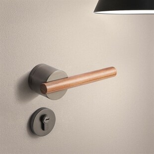 卧室门锁室内静音两件式 胡桃木房门把手家用通用 锁卧室房间新中式