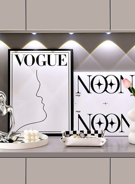 现代简约玄关装饰画摆件入户鞋柜客厅房间布置软装家居装饰品