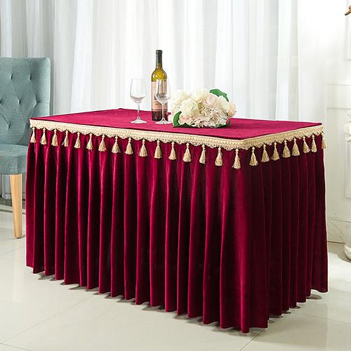of9d定制活动会议台桌裙桌罩自助餐台裙寺院佛展会供桌桌围桌布