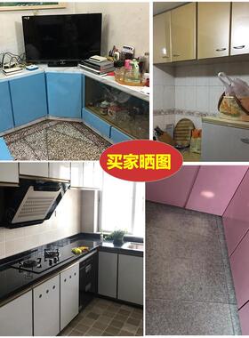 防水自粘墙纸亮光烤漆墙贴纯黑白灰色桌子衣柜厨柜贴家具翻新贴纸
