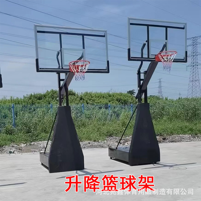 定制户外成人移动升降平箱篮球架学校比赛标准篮球架固定篮球框