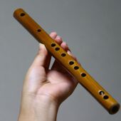 便携式 小型随身乐器迷你横笛初学短笛子袖 珍竹笛小降b小c调无膜孔