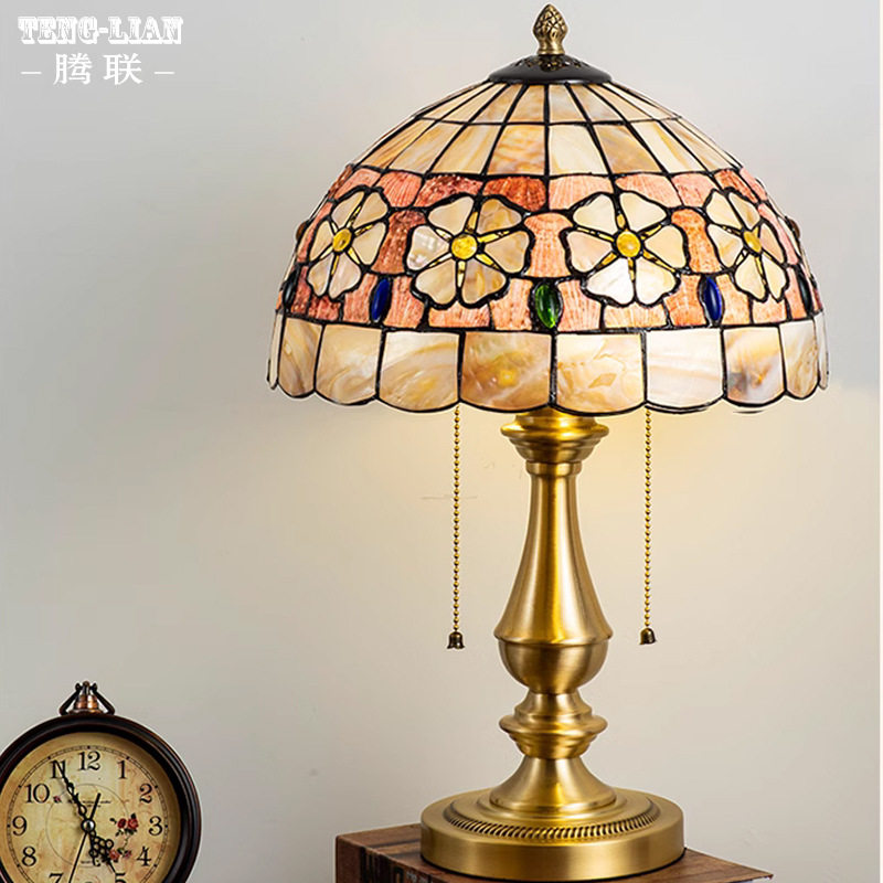 欧式客厅全铜台灯美式大气卧室床头装饰台灯法式古典大厅书房灯具