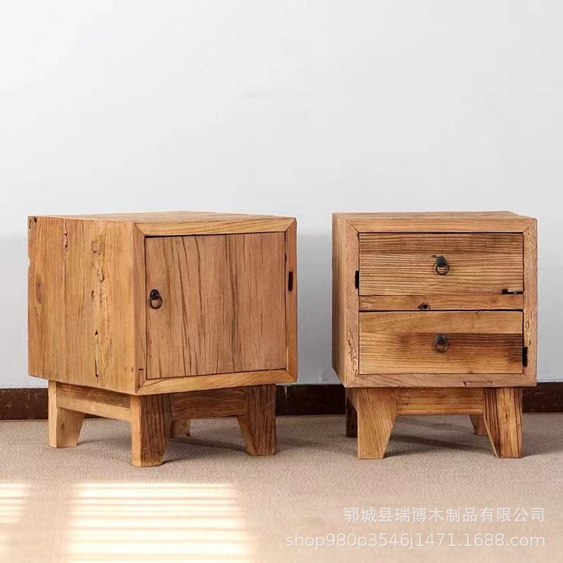 床头柜现代简约日式榻榻米地台小柜子卧室经济型实木脚收纳矮柜