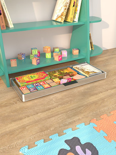 不锈钢加收纳移动托盘带万向轮滑动抽拉抽屉收纳箱柜底床底工厂