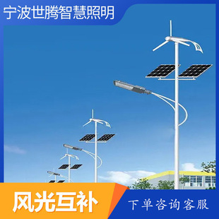 风光互补路灯太阳能市电户外道路灯厂供新农村6米防水LED高直杆灯