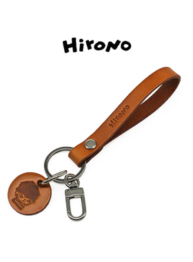 头层牛皮手工制小野挂绳小野熊hirono定制配色公仔玩偶挂件钥匙扣