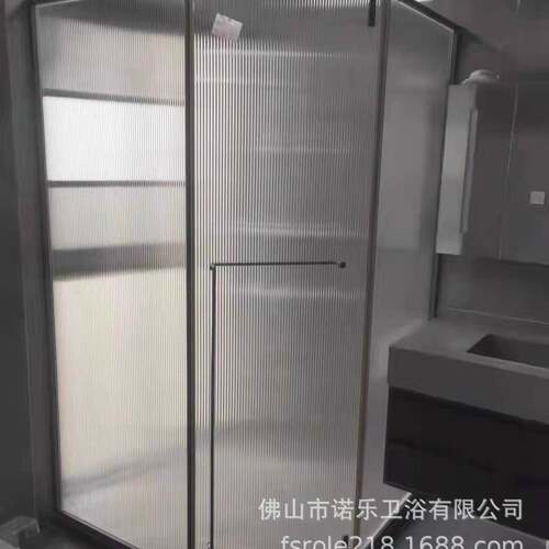 诺乐扇形弧形淋浴房卫生间干湿分离隔断浴室玻璃门一字型洗澡