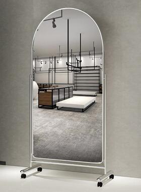 全身穿衣镜家用落地镜可移动网红镜子显高显瘦服装店全身试衣镜