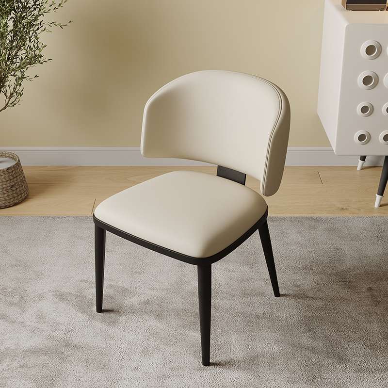 意式极简餐椅小户型家用椅子北欧简约高级感靠背椅客厅奶油风凳子