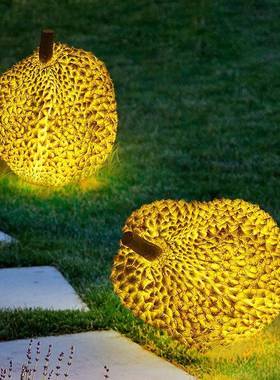 2024年新款LED户外太阳能设计师创意榴莲景观亮化防水抽象庭院灯