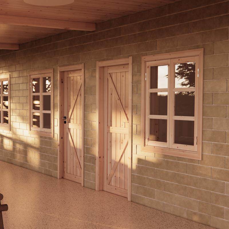 实木门现代简约风原木平开门杉木卧室厨房卫生间推拉谷仓门