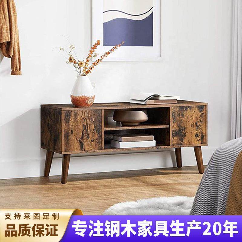 一件起批现代简约客厅木制家具北欧方形多功能电视柜子靠墙收纳柜