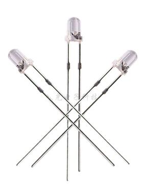 3mm单闪绿色直插led灯珠发光二极管指示灯自动闪烁玩具灯f3翠绿