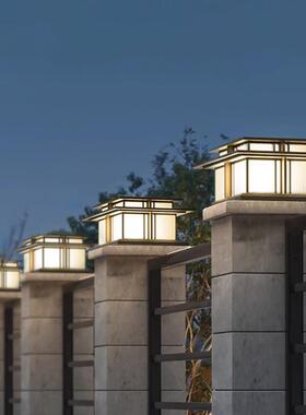 太阳能柱头灯庭院大门灯门柱灯户外壁灯灯防水柱子灯别墅大门柱灯