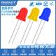 F10 10MM圆头有边色发色LED直插式 指示灯珠单色长脚发光二级管led