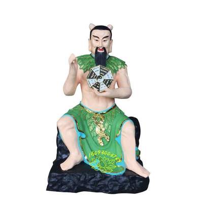 三皇大帝神像 人祖爷木雕贴金神像价格 轩辕大帝玻璃钢塑像