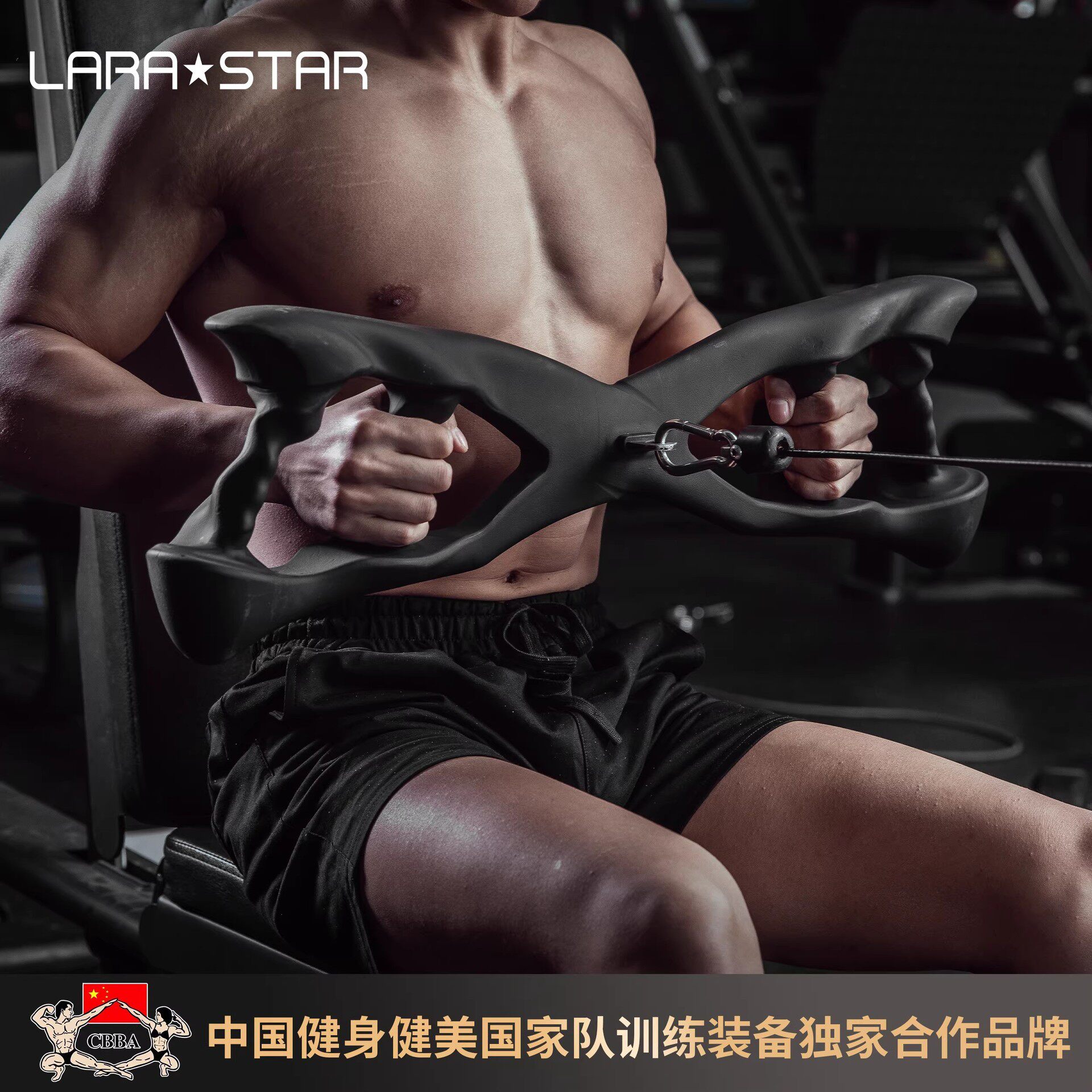 劳拉之星LS3018VERTEX三头肌训练器大飞鸟拉力绳三头肌绳下压力量