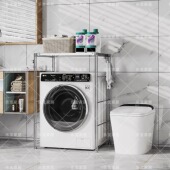 不锈钢洗衣机置物架家用落地多层阳台储物架卫生间防水加厚收纳架