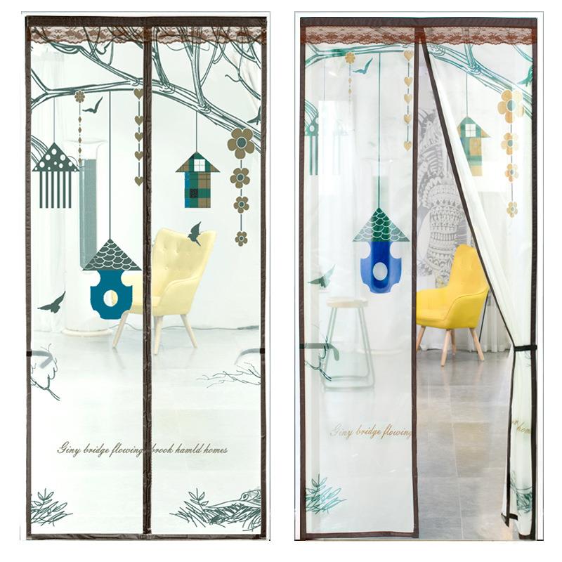 1VPR静音纱门防蚊门帘卧室家用夏季磁性日系加密纱网沙窗门帘子魔