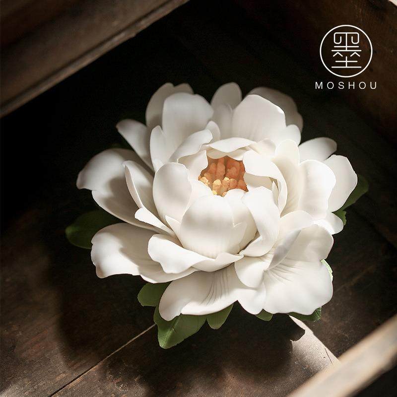 南缃坊禅意陶瓷香插香座家用莲花香托香盘手工牡丹花中式茶道摆件,畜牧/养殖物资,畜牧/养殖器械,淘宝优惠券,粉丝福利购,淘宝优惠卷