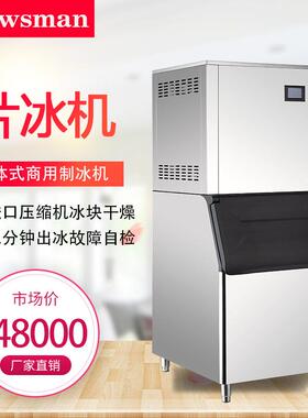 上海雪人片冰机全封闭鳞片冰AP-1TS商用海鲜超市1000公斤Snowsman