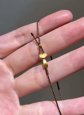 如意扣绳链可调节小众时尚设计简约风柔软手工绳链男女送生日礼物