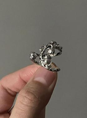 精致藤蔓铃兰戒指气质~小众设计开口戒时尚潮流高级感新款爆款戒