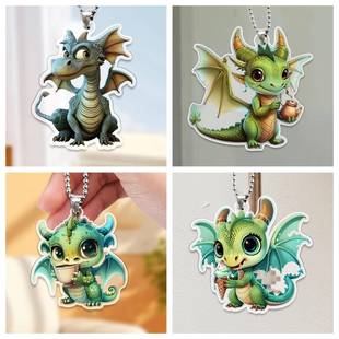 跨境圣诞节带翅膀龙形挂件儿童玩具装饰挂件包包钥匙扣吊坠挂件